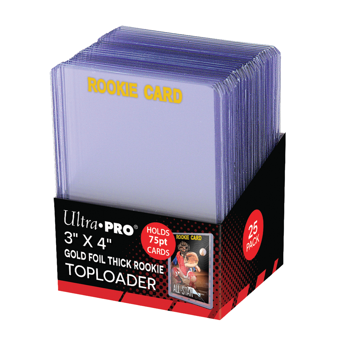ultra-pro-3-x-4-rookie-gold-thick-75pt-toploader-25-st-ck image 1