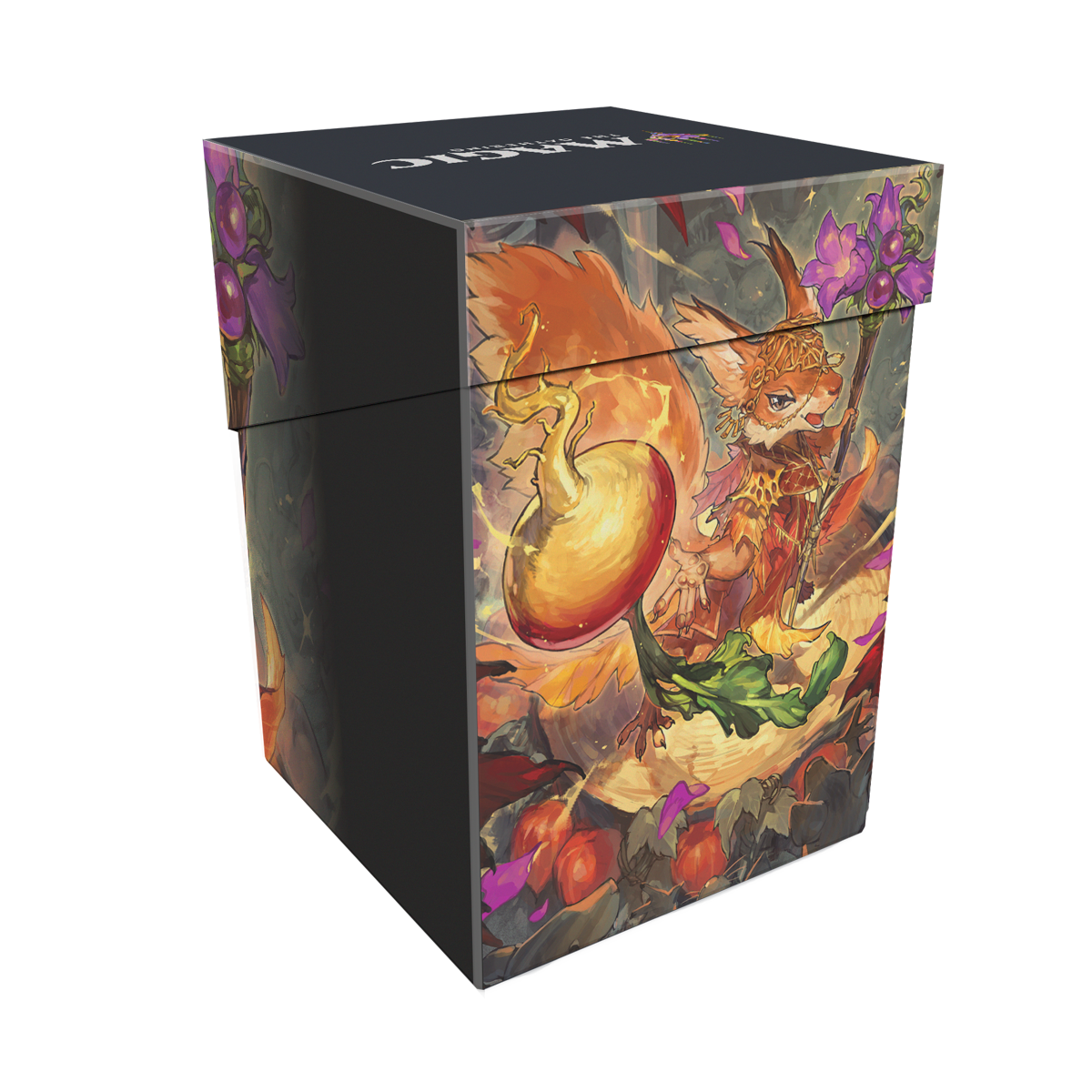 ultra-pro-bloomburrow-hazel-of-the-rootbloom-100-deck-box-commander-animated-arm image 2