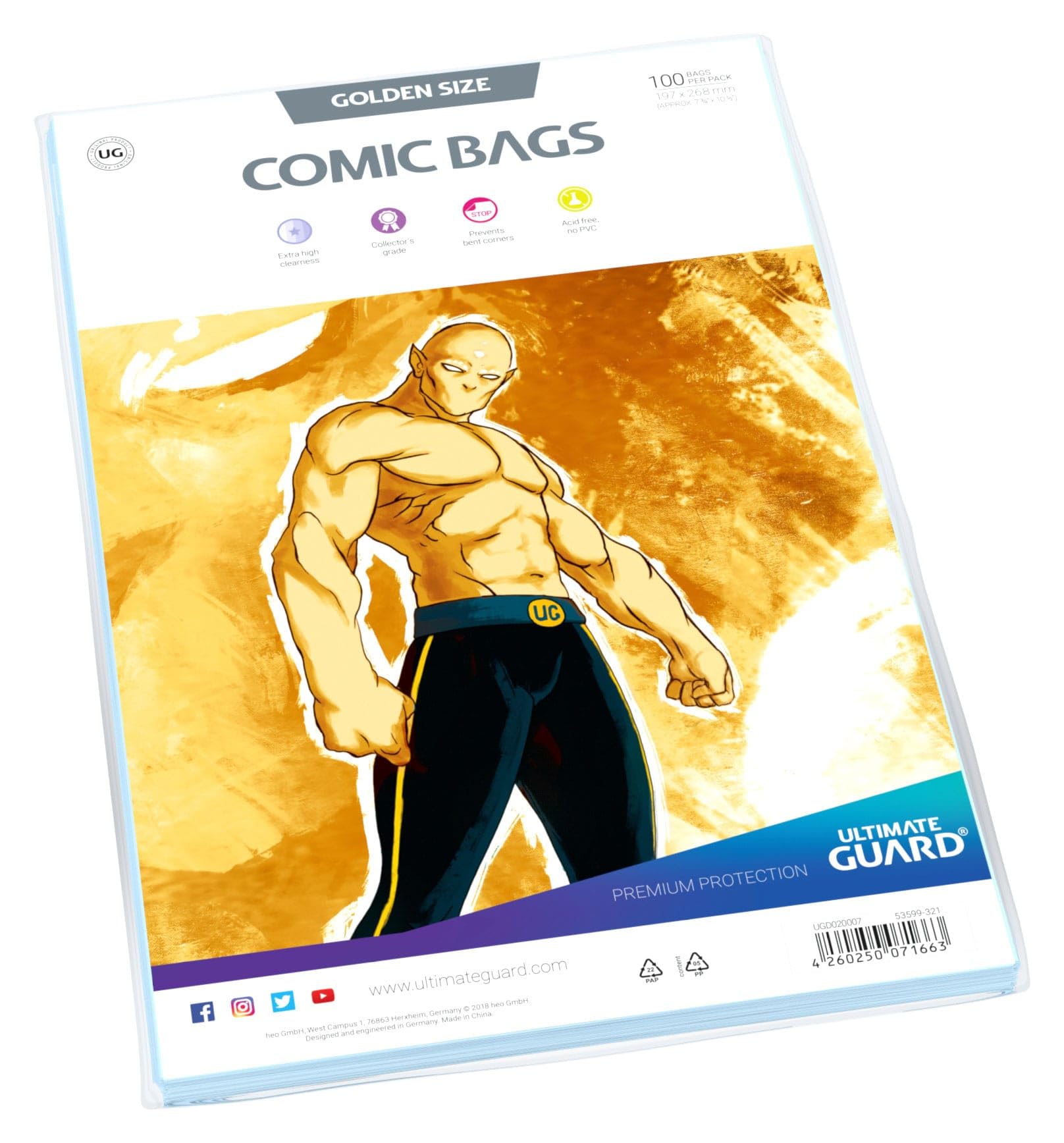 ultimate-guard-comic-bags-golden-size-100-st-ck image 2