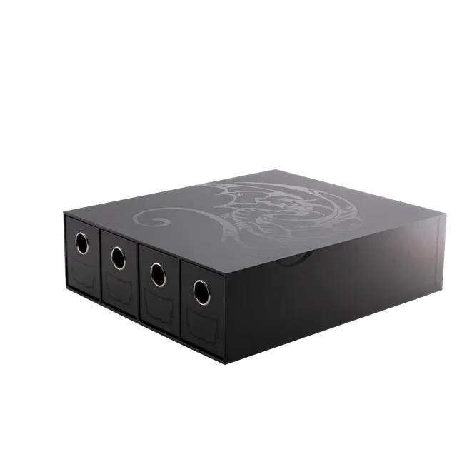 dragon-shield-fortress-4-card-drawers-horizontal-black image 1