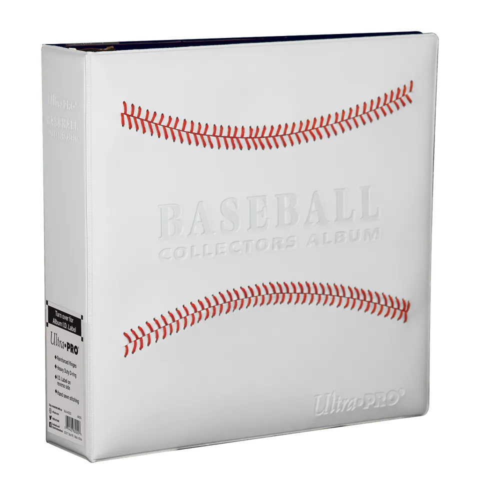 ultra-pro-3-white-stitched-baseball-card-collectors-album-sammelalbum image 1