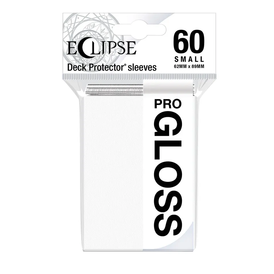 ultra-pro-eclipse-gloss-small-60ct-deck-protector-sleeves-arctic-white-f-r-yu-gi image 1