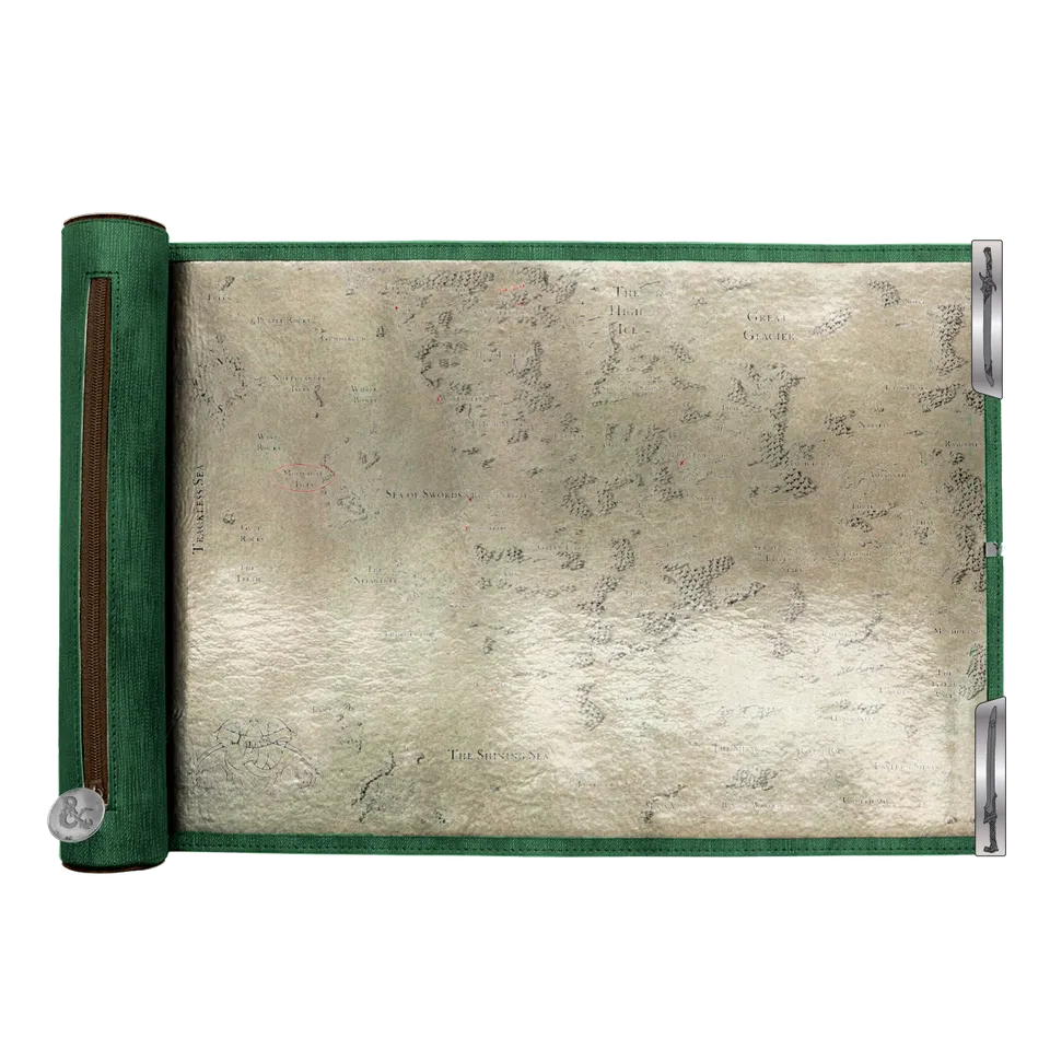 ultra-pro-dungeons-dragons-premium-dice-scroll-map-drizzt-forgotten-realms-w-rfe image 1