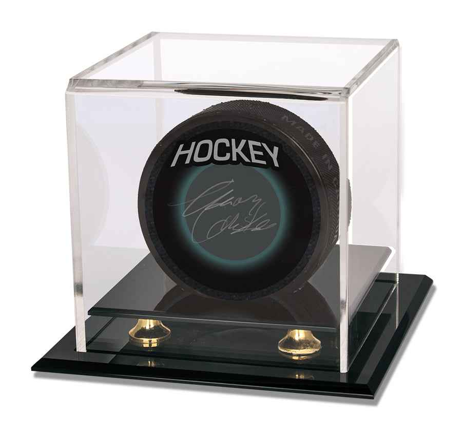 ultra-pro-baseball-hockey-puck-gold-riser-display-case-mit-uv-schutz image 2