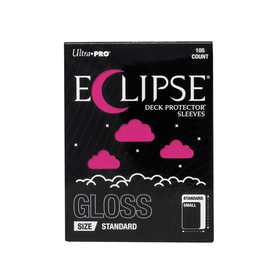ultra-pro-eclipse-gloss-standard-deck-protector-sleeves-hot-pink-105ct image 1