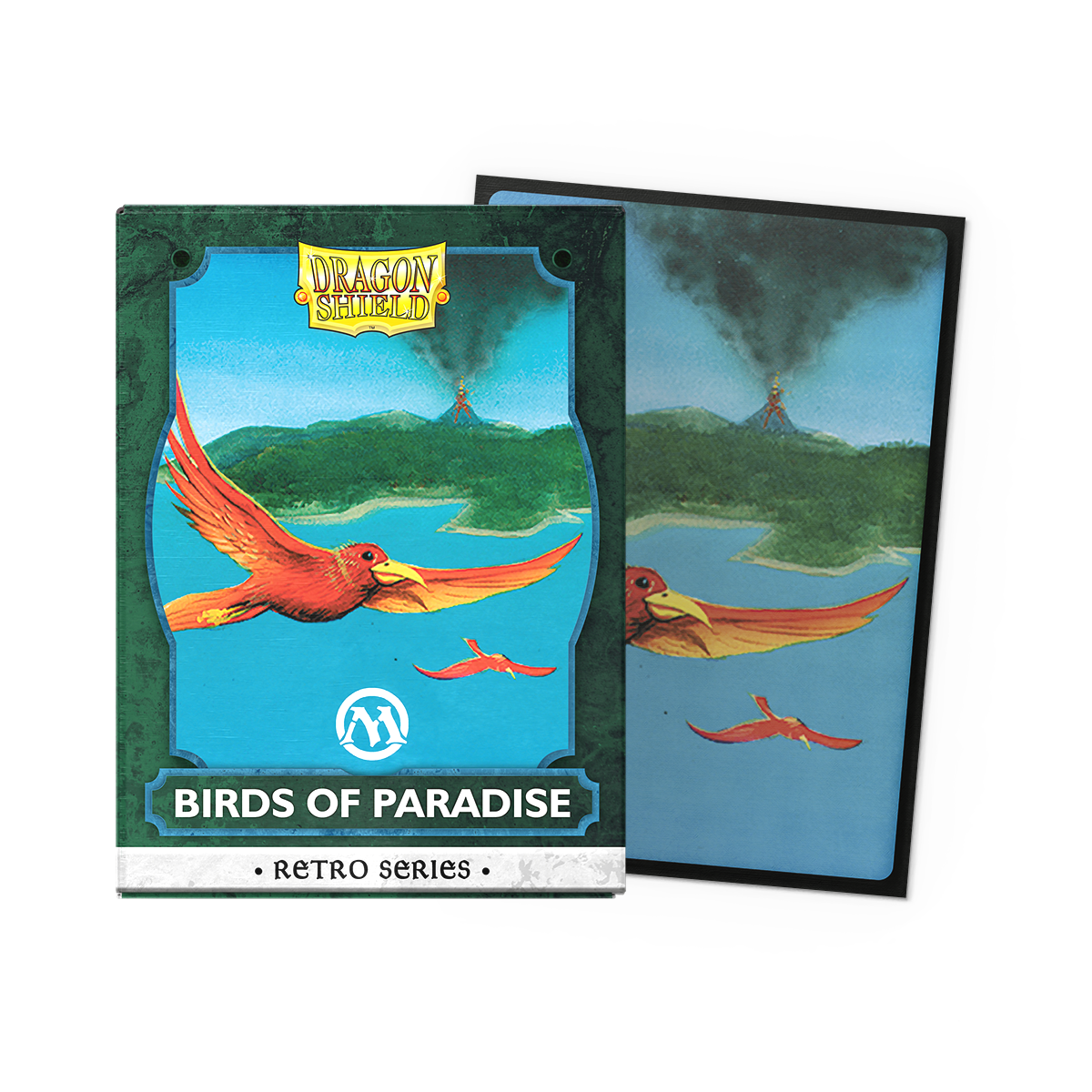 dragon-shield-retro-series-birds-of-paradise-brushed-art-sleeves-100-st-ck-stand image 1