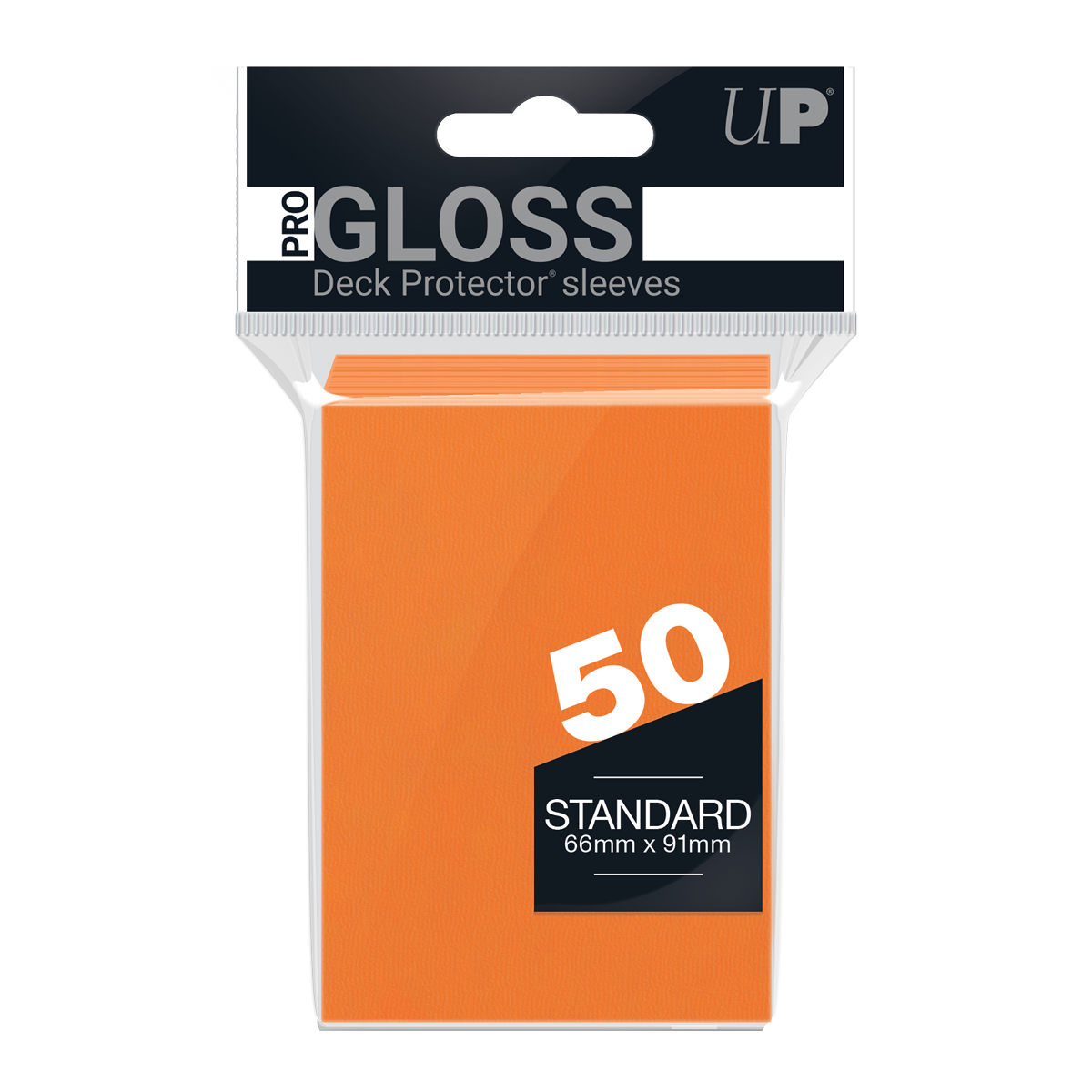 ultra-pro-pro-gloss-standard-deck-protector-sleeves-orange-50ct image 1