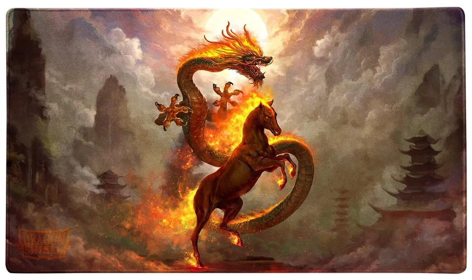 dragon-shield-tcg-playmat-fire-horse-2026 image 1