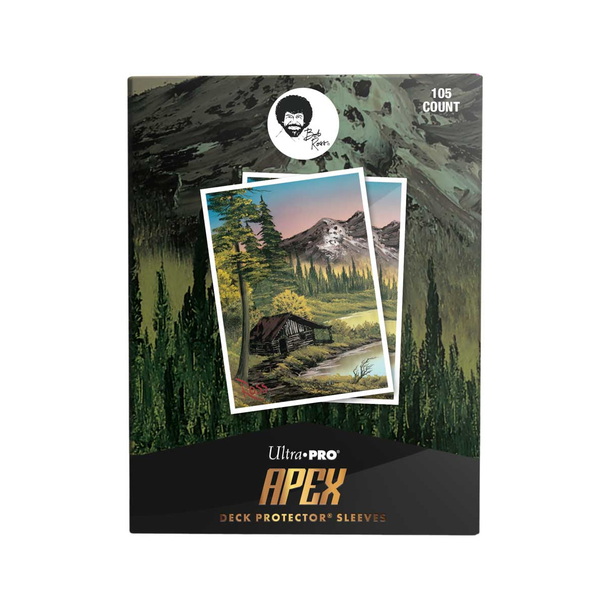 ultra-pro-apex-deck-protector-sleeves-105ct-bob-ross-mountain-retreat image 2