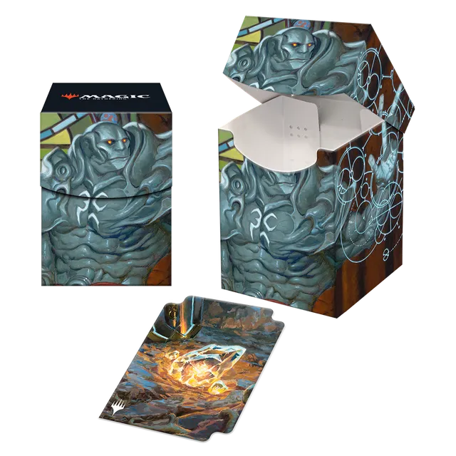 ultra-pro-dominaria-united-karn-living-legacy-100-deck-box-magic-the-gathering image 1