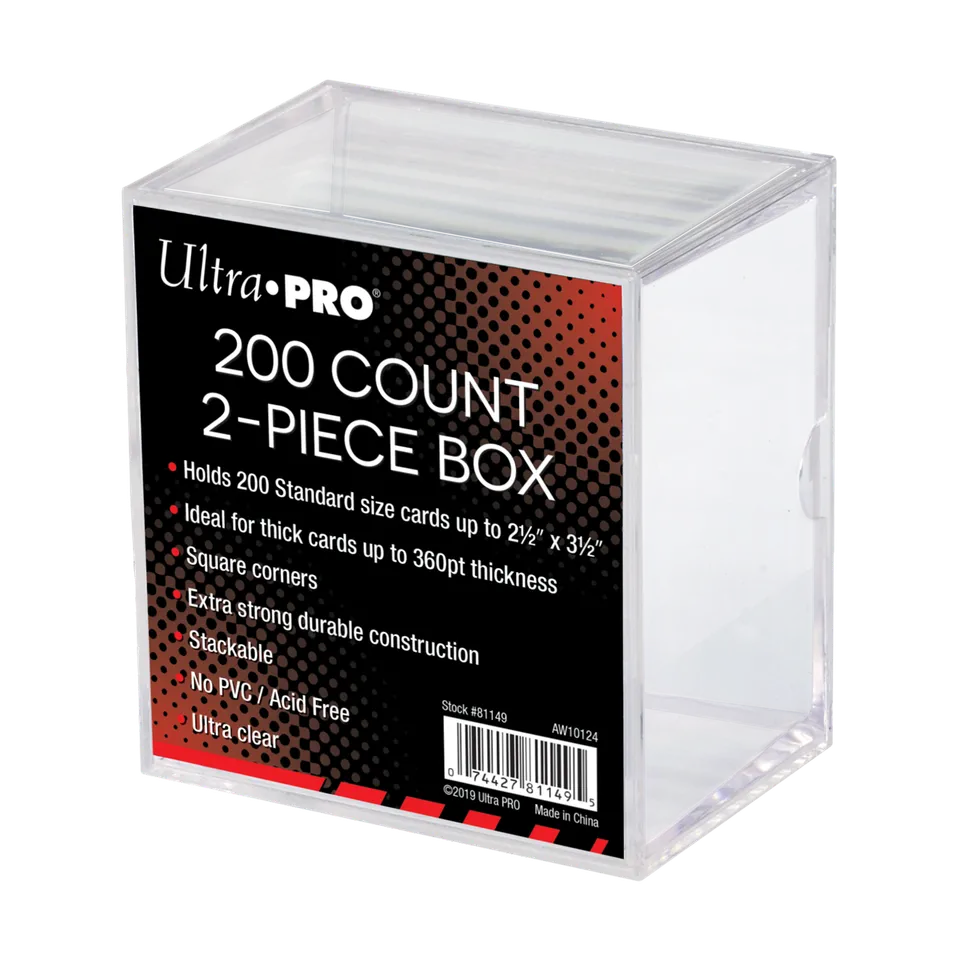 ultra-pro-200-count-2-piece-clear-card-storage-box-transparent image 1