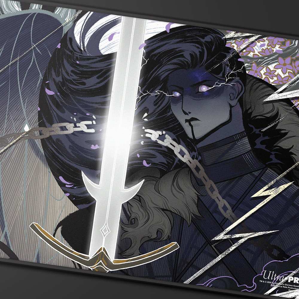 ultra-pro-critical-role-mighty-nein-yasha-nydoorin-playmat-black-stitched-61-x-3 image 2