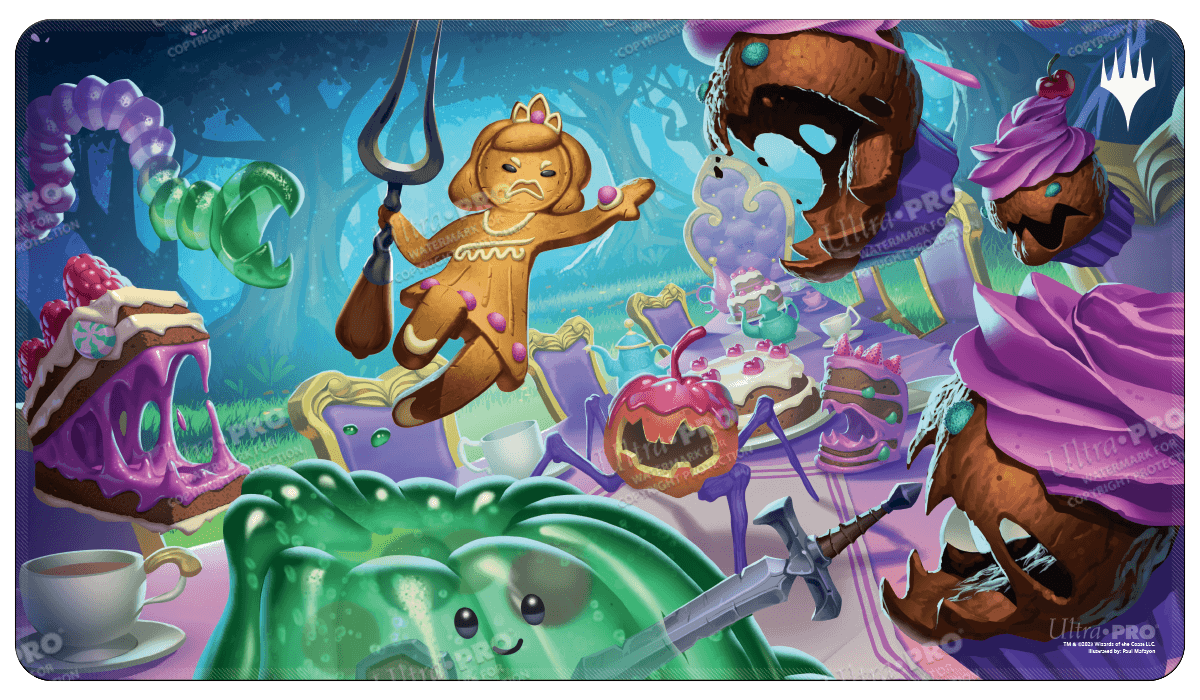 ultra-pro-wilds-of-eldraine-playmat-food-fight-white-stitched-standard-gaming-pl image 1