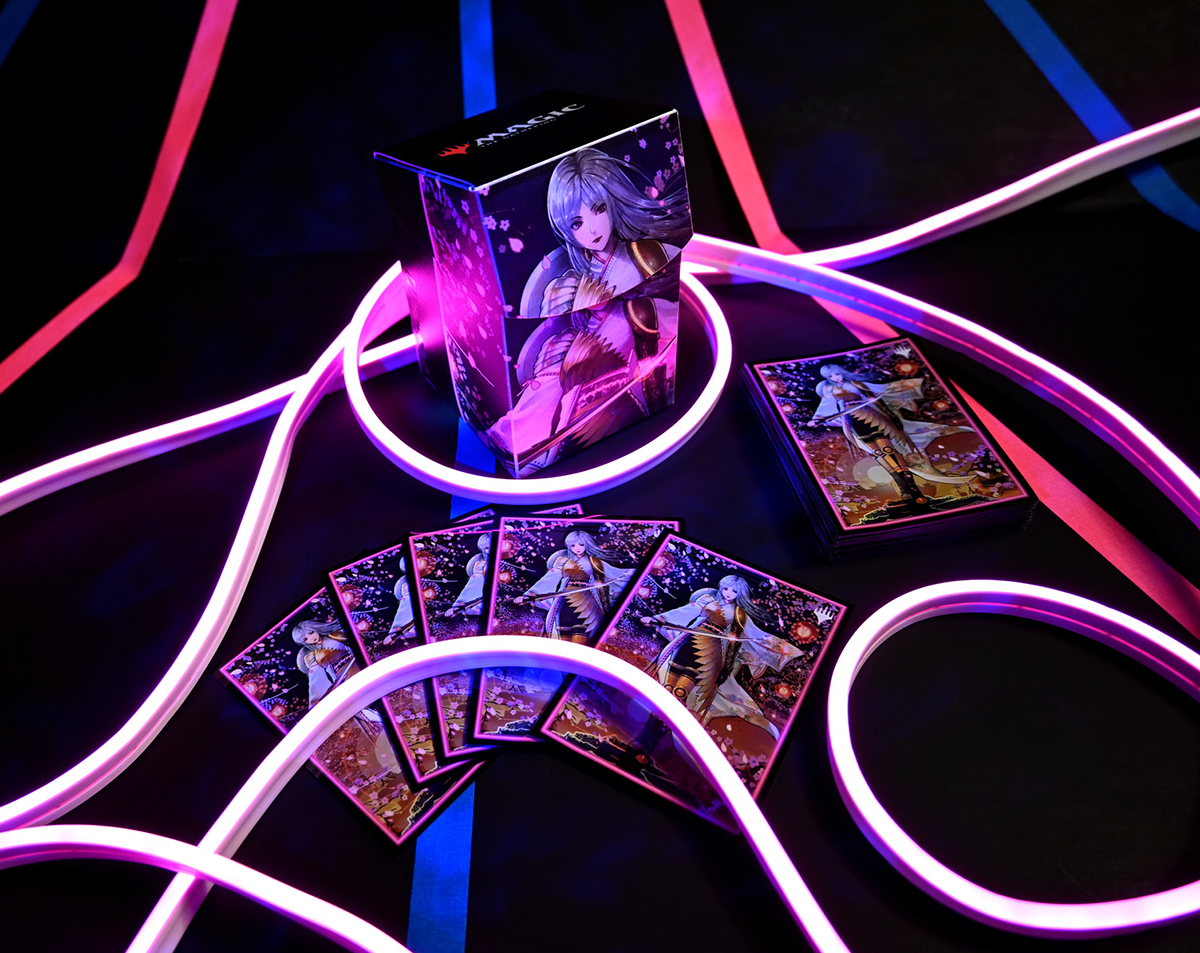 ultra-pro-magic-the-gathering-kamigawa-neon-dynasty-the-wandering-emperor-sleeve image 3