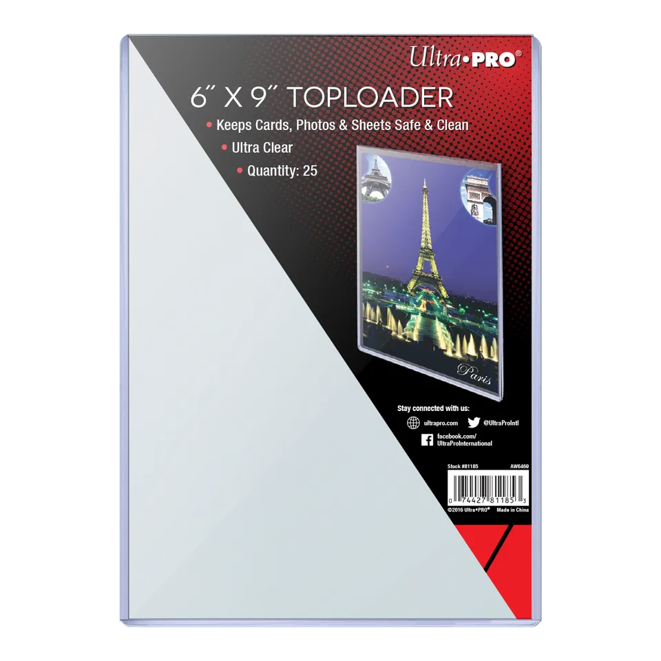 ultra-pro-6-x-9-zoll-toploader-sleeves-25ct-f-r-fotos-und-sammelkarten image 1