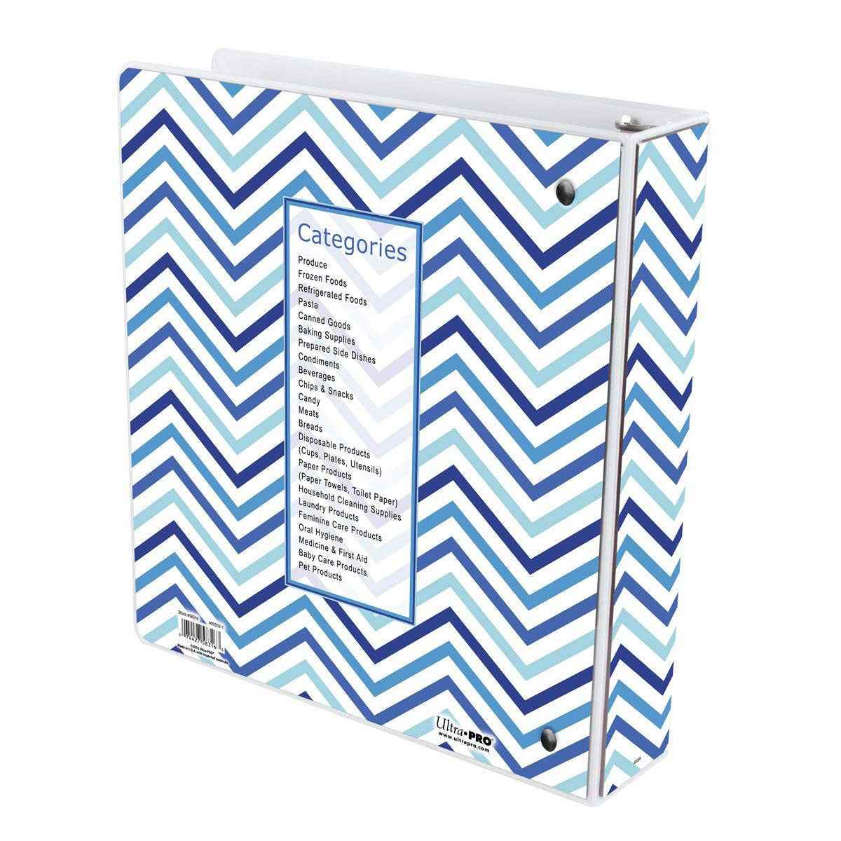 ultra-pro-3-ring-chevron-blue-coupon-organizer-binder image 2