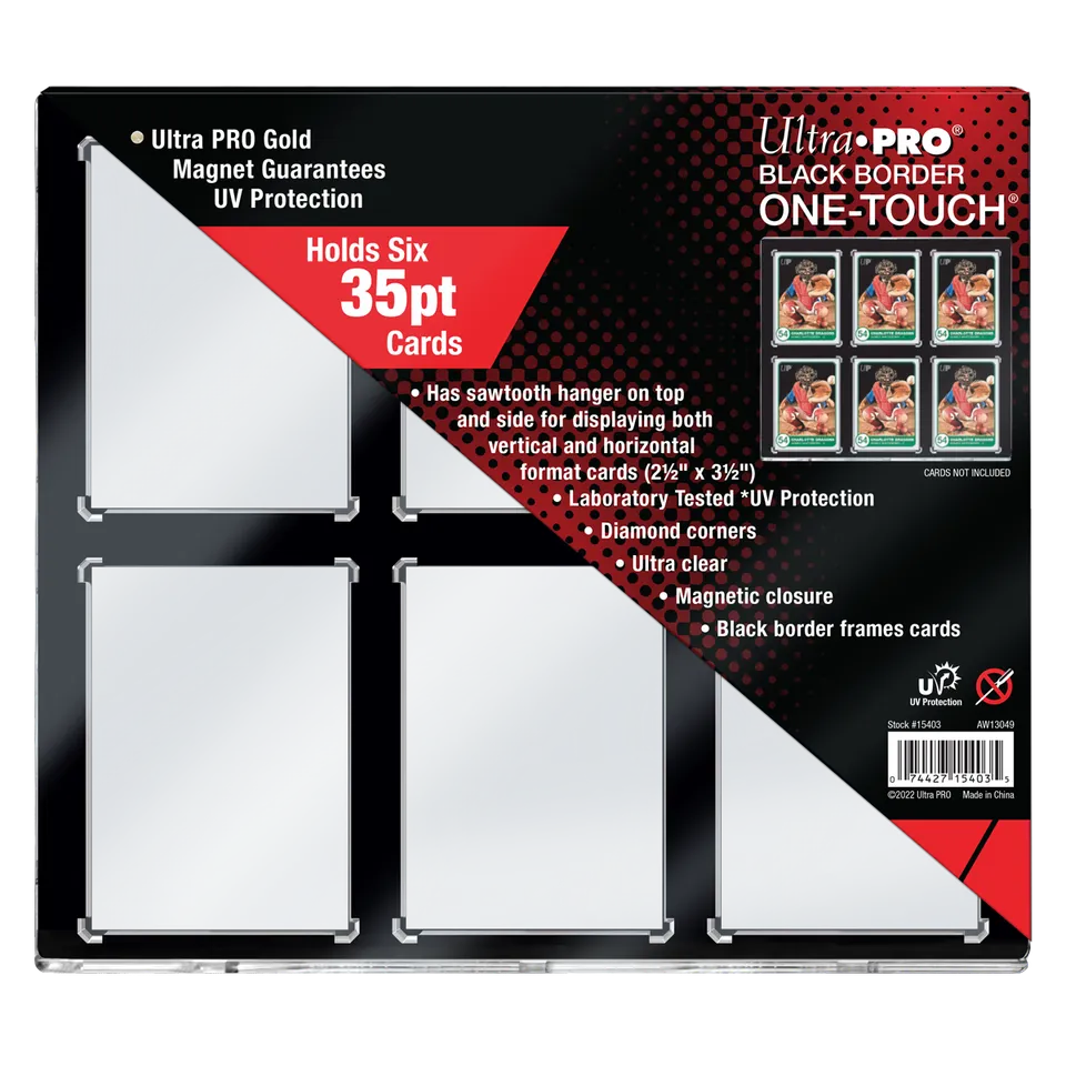 ultra-pro-35pt-6-card-black-border-uv-one-touch-magnet-halter-f-r-sammelkarten image 1