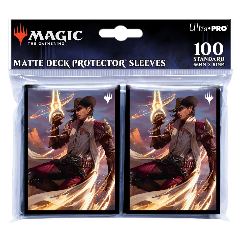 ultra-pro-outlaws-of-thunder-junction-kellan-the-kid-key-art-deck-protector-h-ll image 1