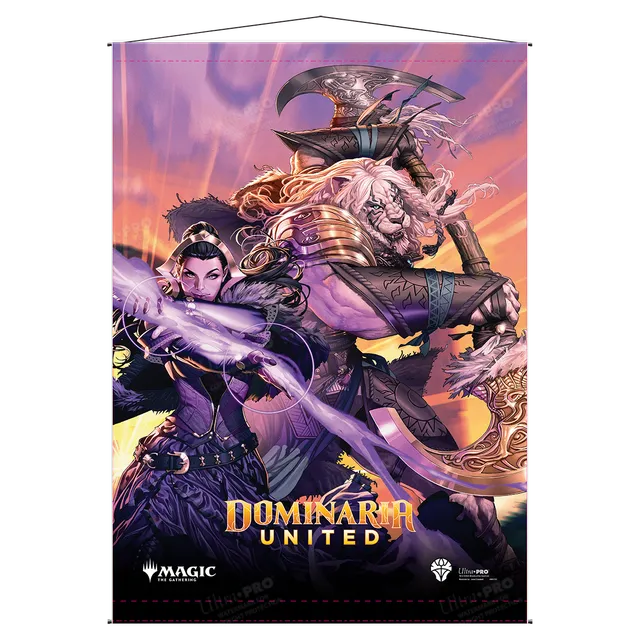 ultra-pro-magic-the-gathering-dominaria-united-ajani-und-liliana-wall-scroll image 1