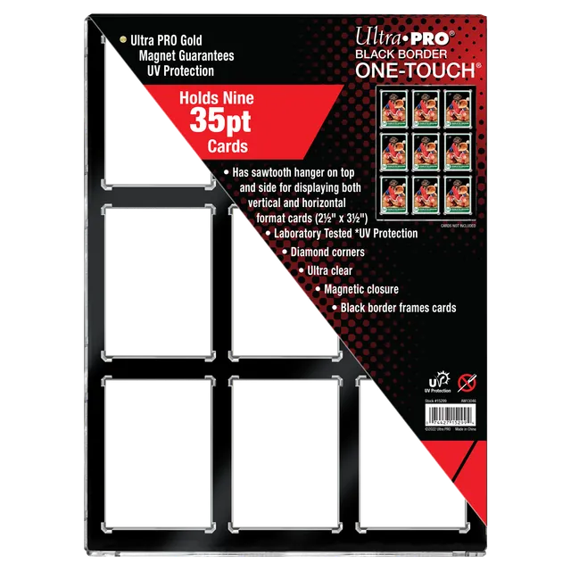 ultra-pro-35pt-9-card-black-border-one-touch-magnet-halter-mit-uv-schutz image 1