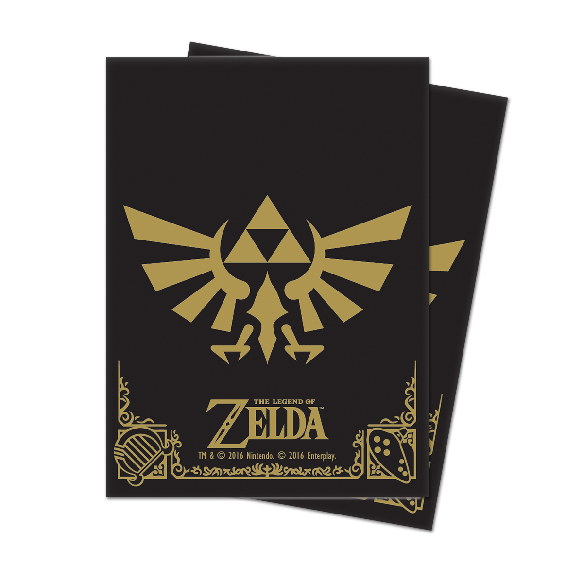 ultra-pro-the-legend-of-zelda-hyrule-crest-standard-deck-protector-sleeves-65ct- image 1