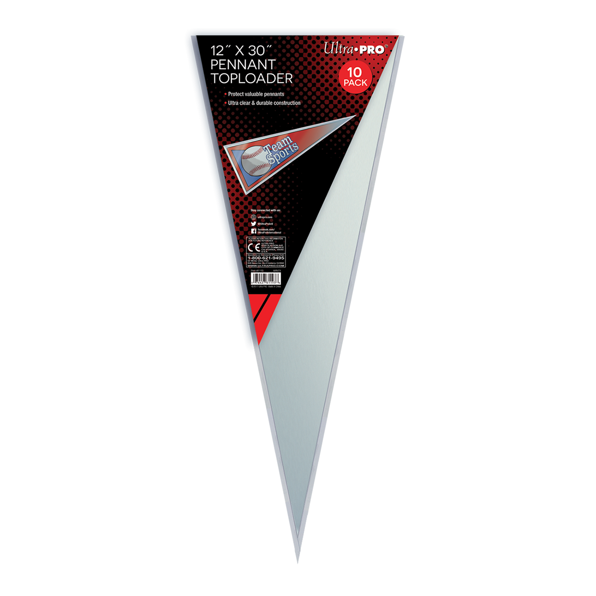 ultra-pro-pennant-toploader-sleeves-dreieck-10-st-ck image 1