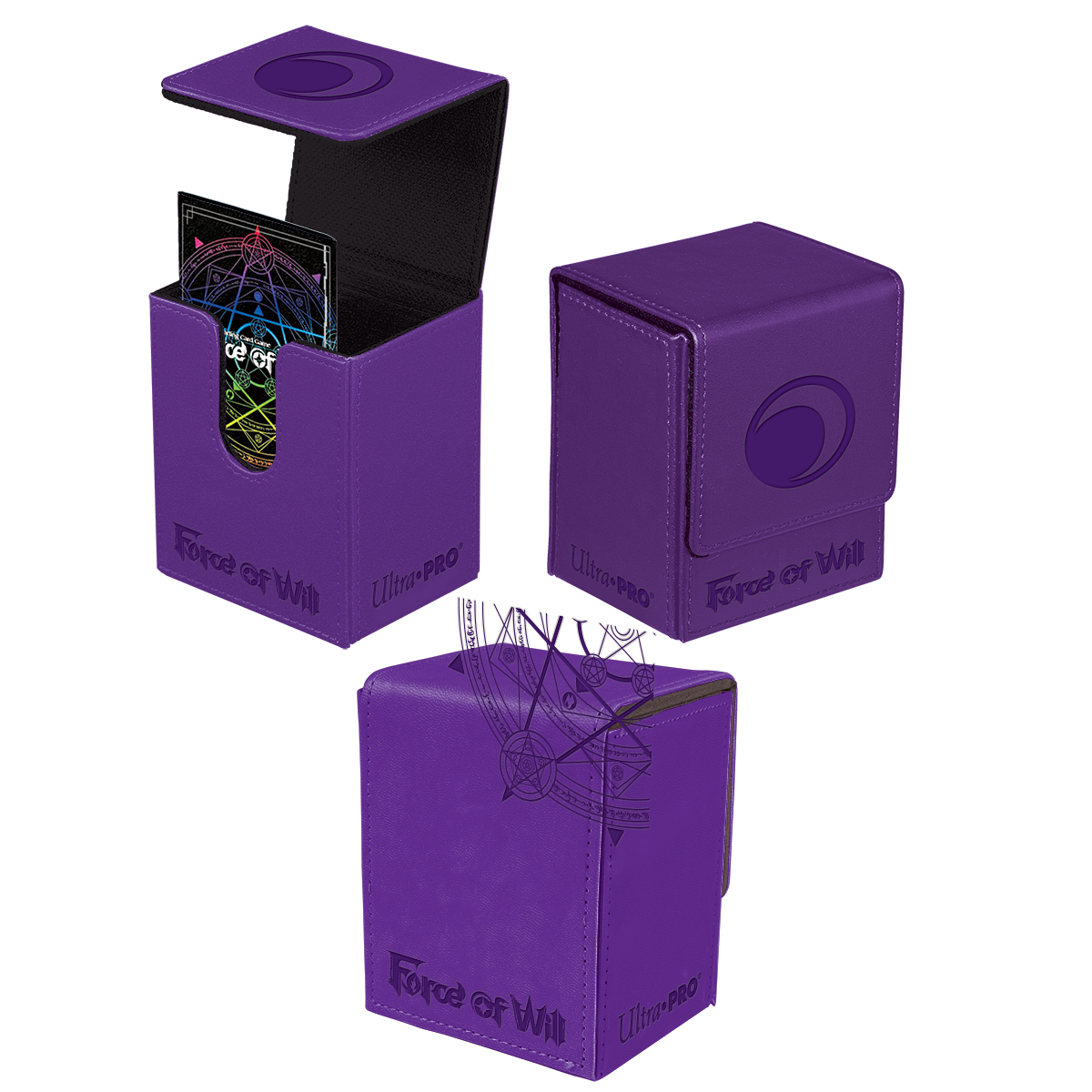ultra-pro-darkness-magic-stone-flip-deck-box-f-r-force-of-will-lila image 2