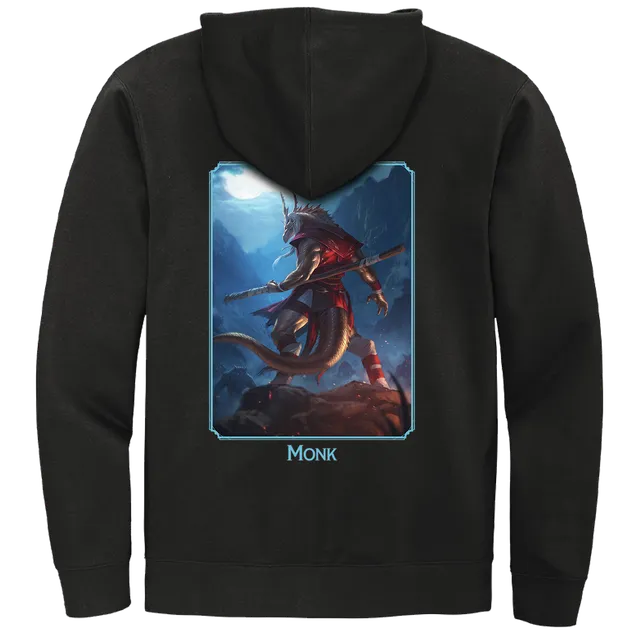 ultra-pro-dungeons-dragons-monk-class-zip-hoodie-schwarz-aus-ringspun-baumwolle image 1