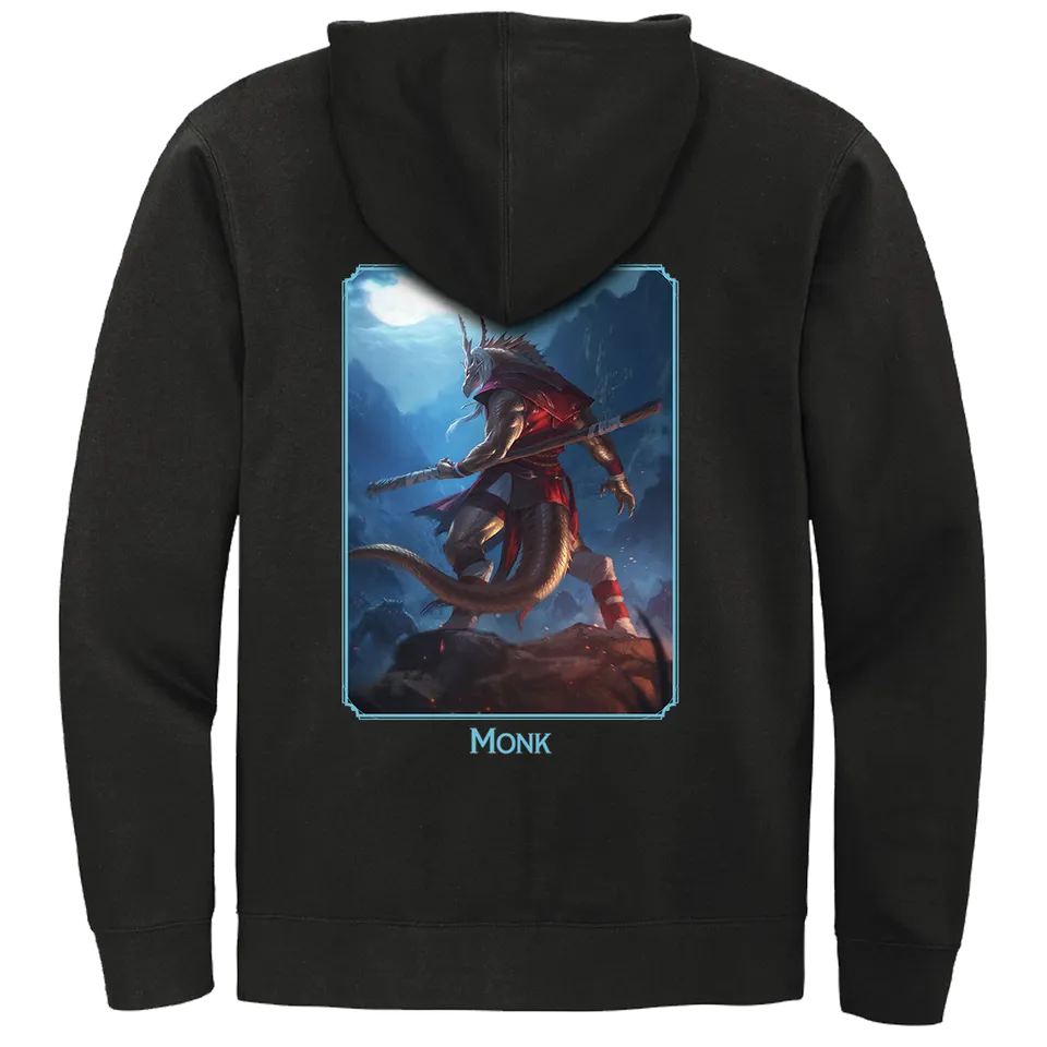 ultra-pro-dungeons-dragons-monk-class-zip-hoodie-schwarz-aus-ringspun-baumwolle image 1