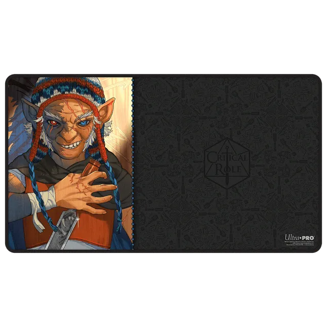 ultra-pro-critical-role-bells-hells-chetney-pock-o-pea-black-stitched-playmat image 1