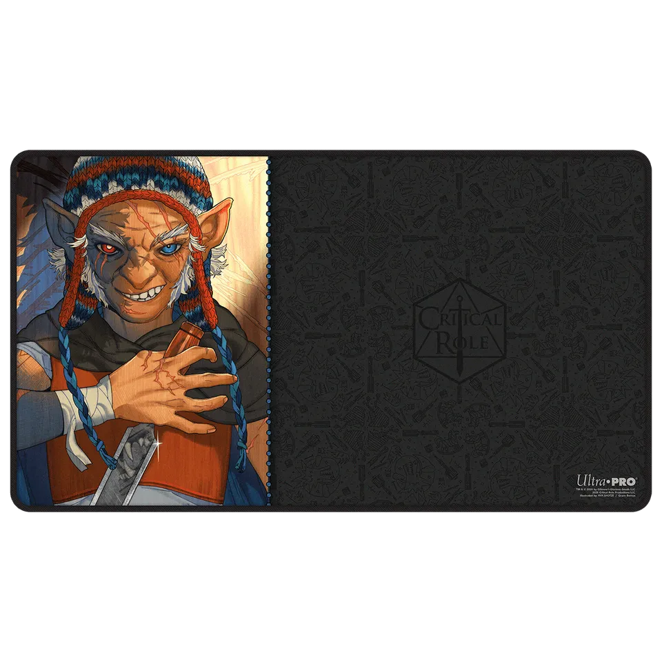 ultra-pro-critical-role-bells-hells-chetney-pock-o-pea-black-stitched-playmat image 1