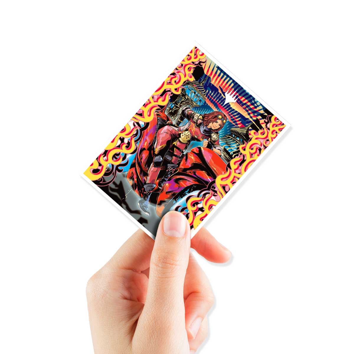 ultra-pro-magic-the-gathering-aetherdrift-chandra-spark-hunter-apex-sleeves-105c image 2