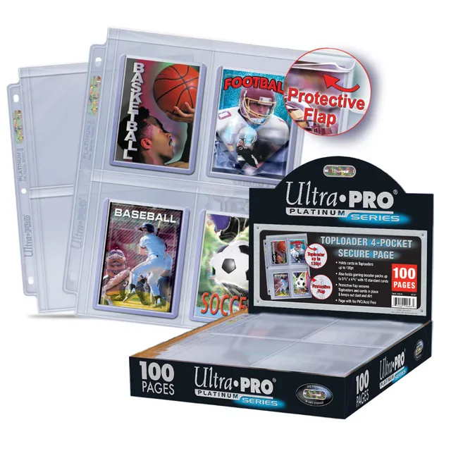 ultra-pro-premium-series-4-pocket-secure-pages-f-r-toploader-sleeves-100er-pack image 1