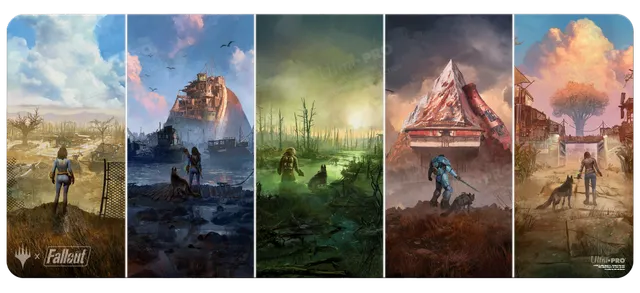 ultra-pro-fallout-wasteland-basic-lands-medley-table-playmat-6ft-f-r-magic-the-g image 1