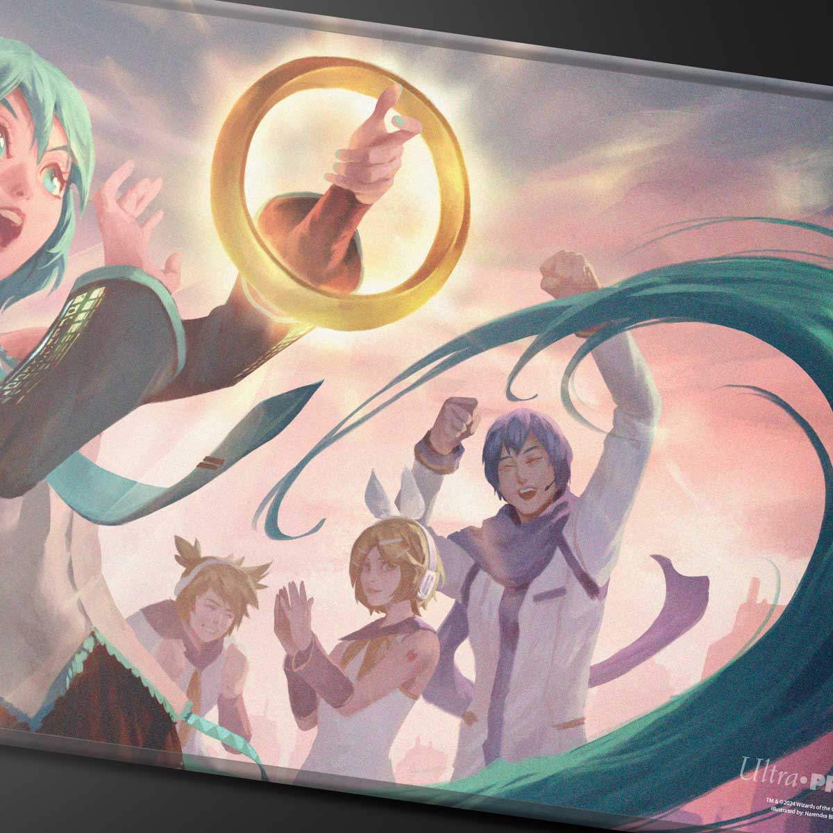 ultra-pro-hatsune-miku-secret-lair-summer-sol-ring-stitched-edge-playmat-f-r-mag image 2