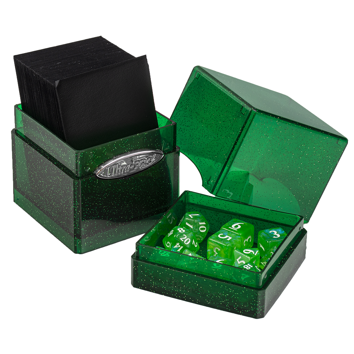 ultra-pro-satin-tower-deck-box-glitter-gr-n-f-r-100-karten image 2