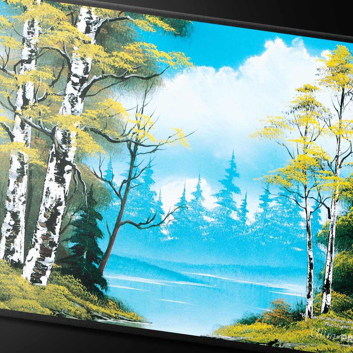 ultra-pro-bob-ross-lakeside-path-playmat-mit-schwarzer-naht image 2