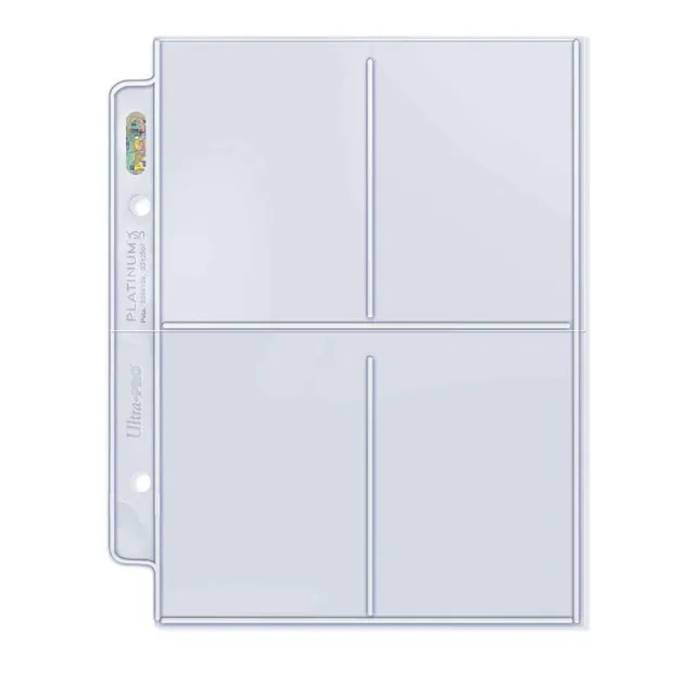 ultra-pro-platinum-series-4-pocket-mini-sammelkarten-seiten-100-st-ck-f-r-standa image 1