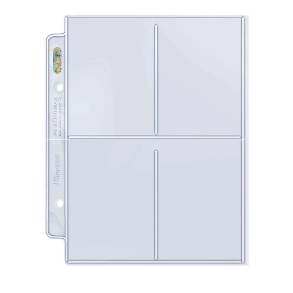ultra-pro-platinum-series-4-pocket-mini-sammelkarten-seiten-100-st-ck-f-r-standa image 1