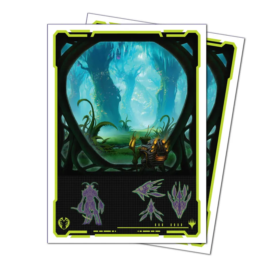 ultra-pro-edge-of-eternities-evendo-waking-haven-105ct-apex-deck-protector-sleev image 1