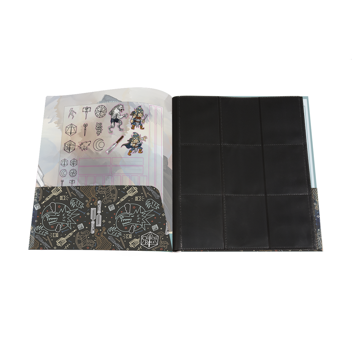 ultra-pro-critical-role-rpg-folio-bells-hells-chetney-pock-o-pea-mit-stickern image 2