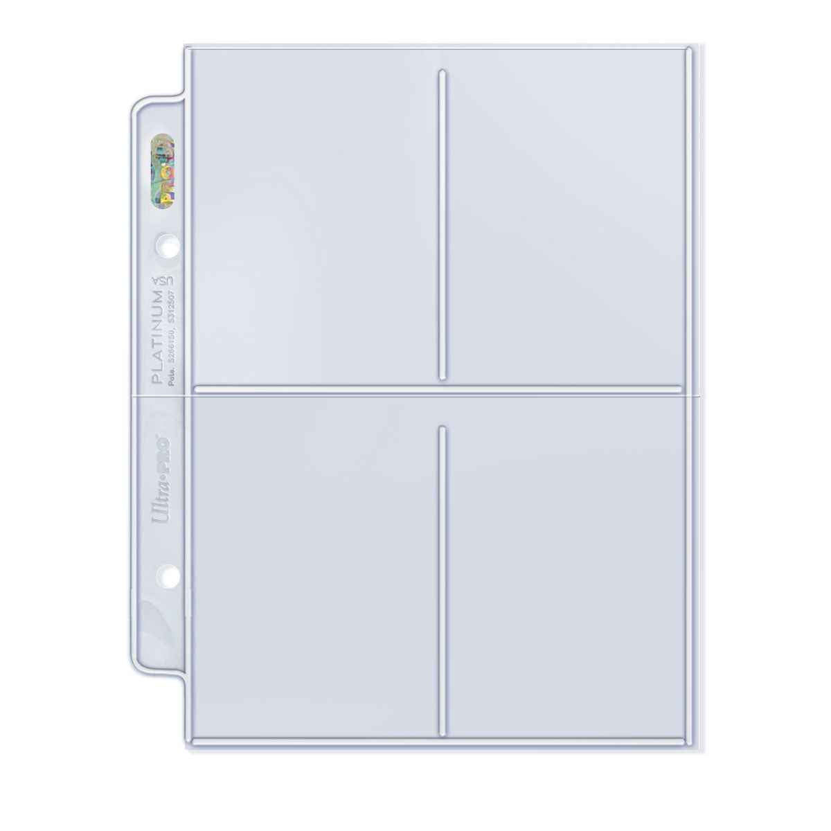 ultra-pro-platinum-series-4-pocket-mini-sammelkarten-seiten-100-st-ck-f-r-standa image 1