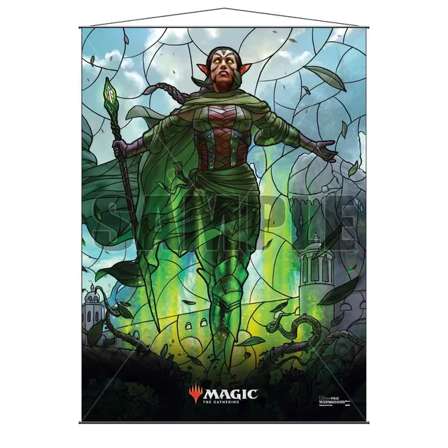 ultra-pro-war-of-the-spark-nissa-stained-glass-wall-scroll-f-r-magic-the-gatheri image 1