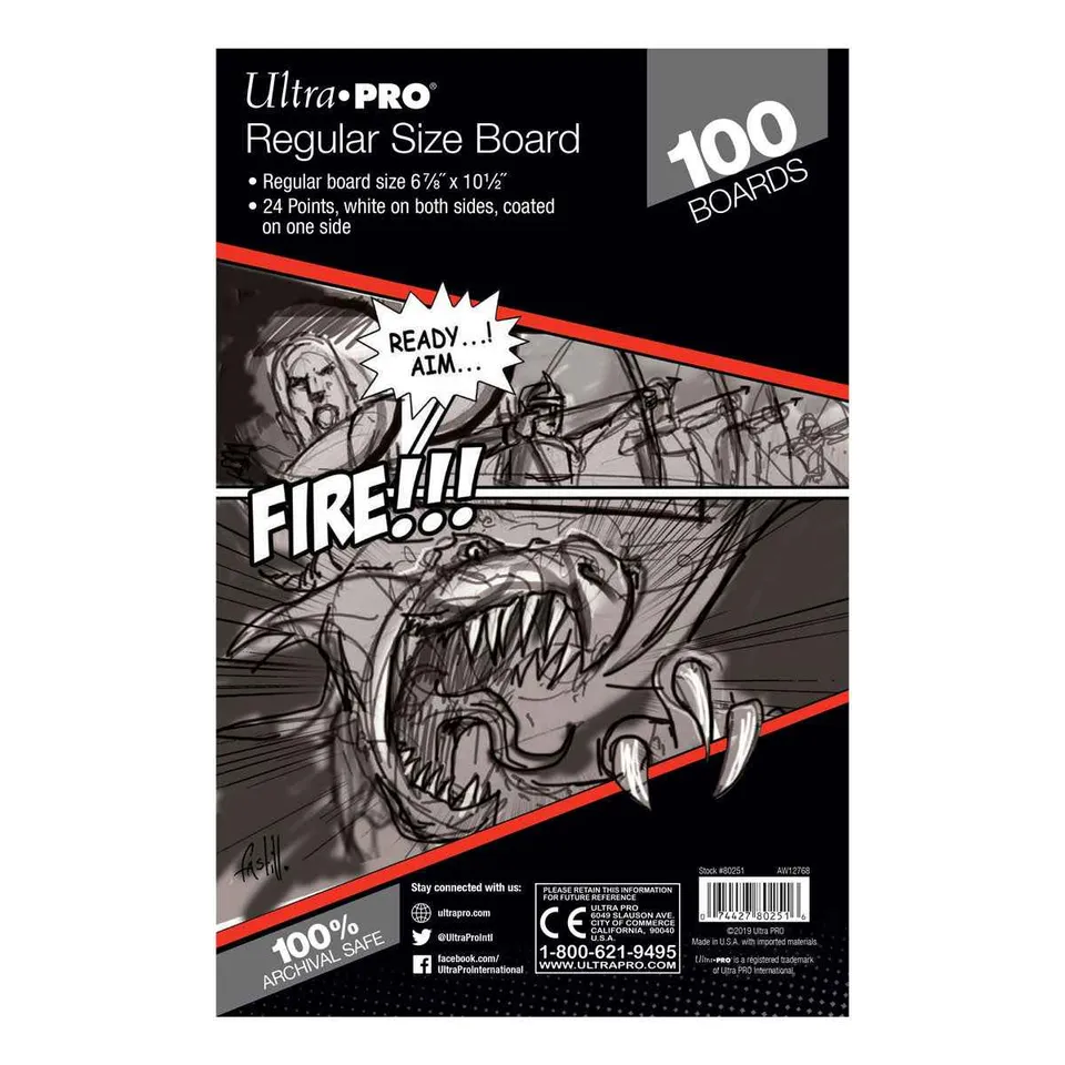 ultra-pro-regular-size-comic-boards-st-tzkarton-100ct-6-7-8-x-10-1-2-zoll image 1