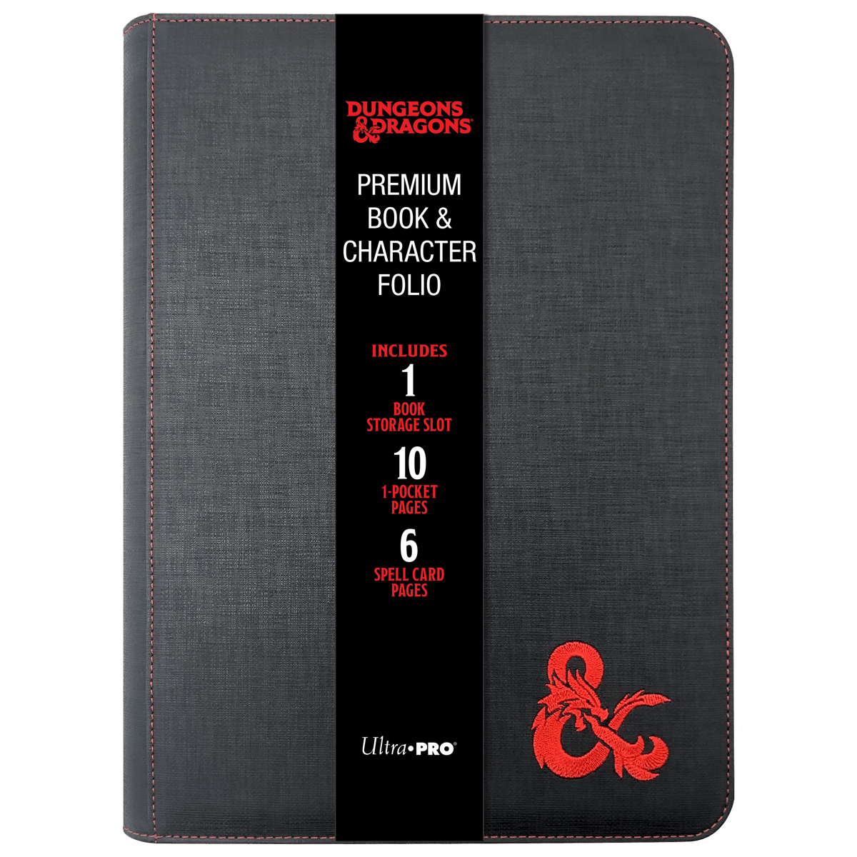 ultra-pro-dungeons-dragons-premium-zippered-book-character-folio-schwarz image 1