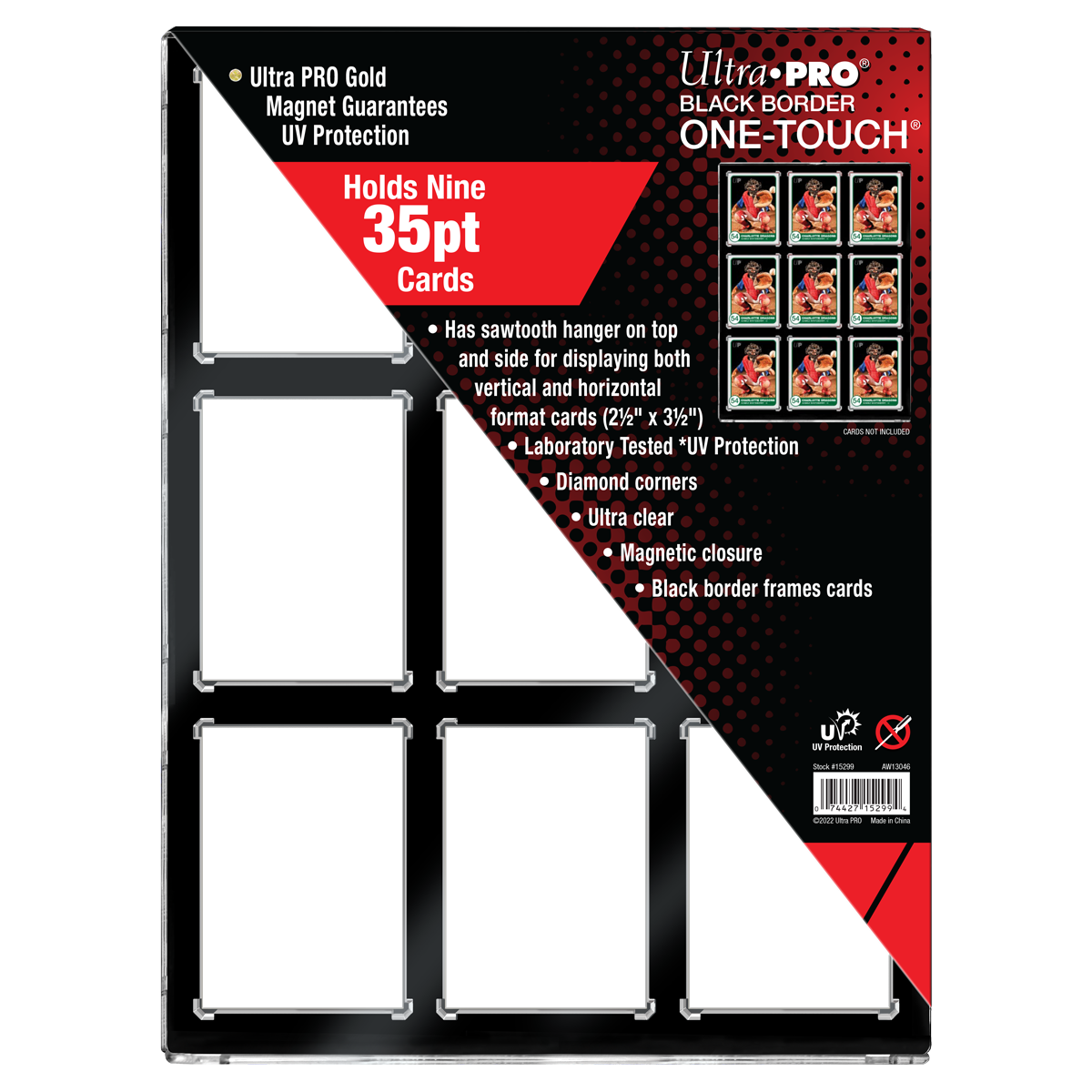 ultra-pro-35pt-9-card-black-border-one-touch-magnet-halter-mit-uv-schutz image 1