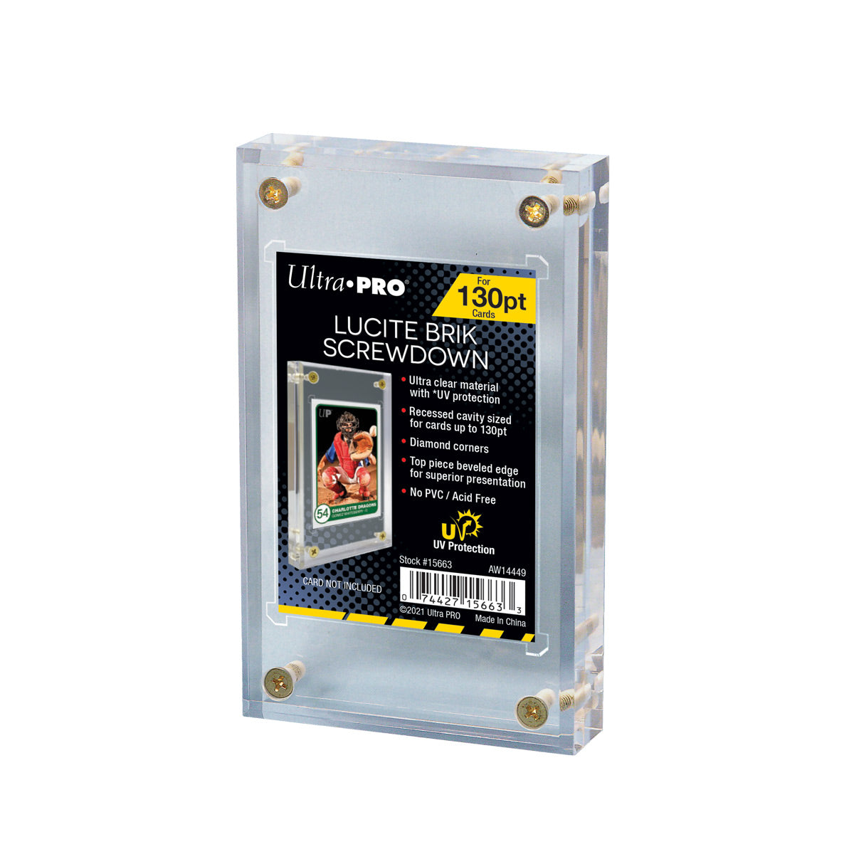 ultra-pro-lucite-brik-uv-screwdown-130pt-kartenhalter-f-r-standardkarten image 1