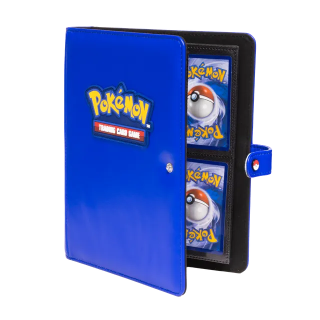 ultra-pro-premium-4-pocket-snap-binder-f-r-pok-mon-blau-kunstleder-f-r-160-karte image 1