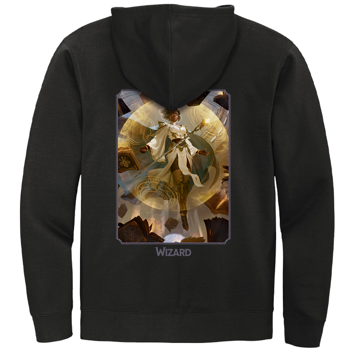 ultra-pro-dungeons-dragons-wizard-class-hoodie-schwarzer-zip-hoodie image 1