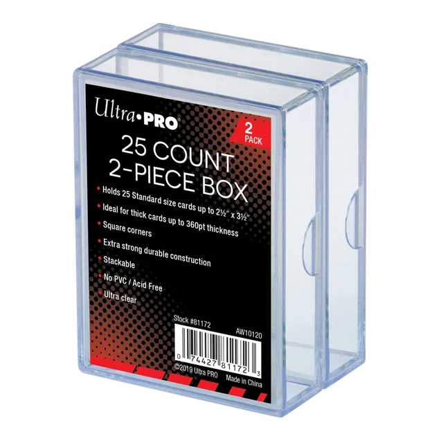 ultra-pro-2-piece-25-count-clear-card-storage-box-2er-set image 1